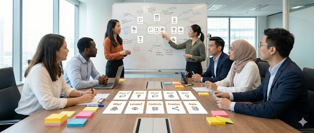 The Deck in action: Physical cards being manipulated